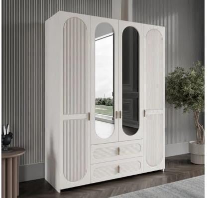 Marcastil Elvira 4 Kapılı 2 Çekmeceli Dolap Sedef Krem