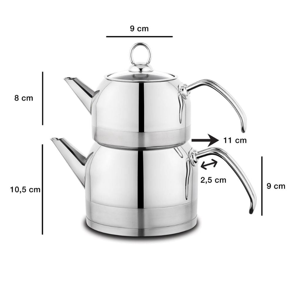 Schafer Ada Metal 4 Prc Kucuk Boy Caydanlık Tk Inox