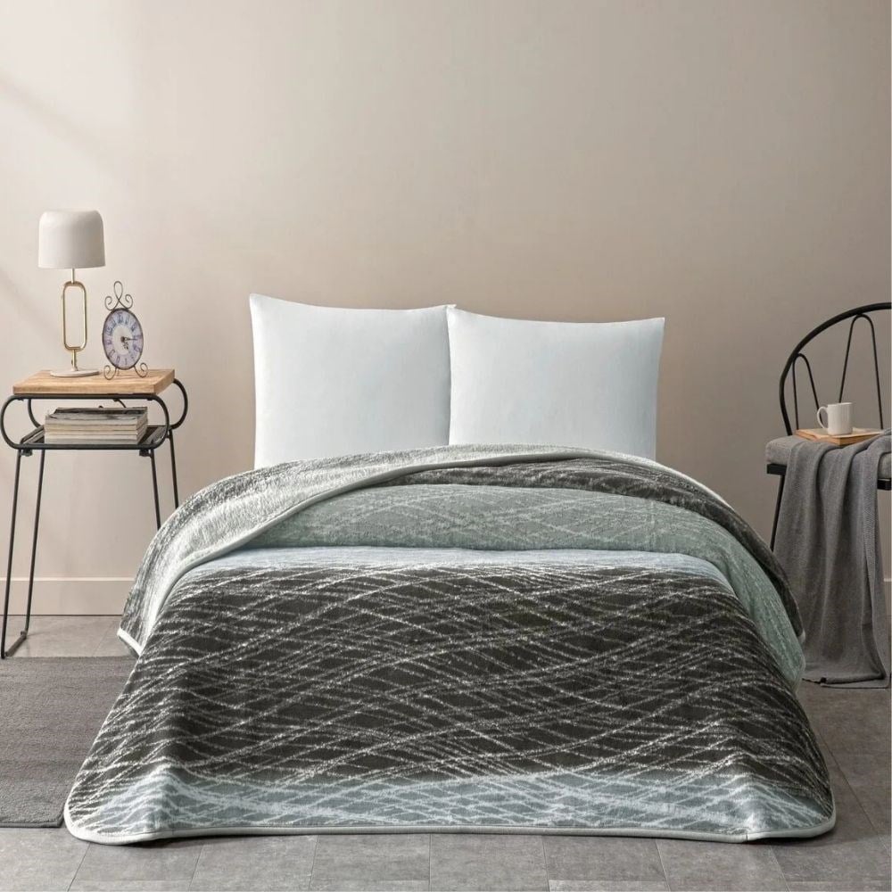 Taç Cosmos Polyester Battaniye Grı Tk