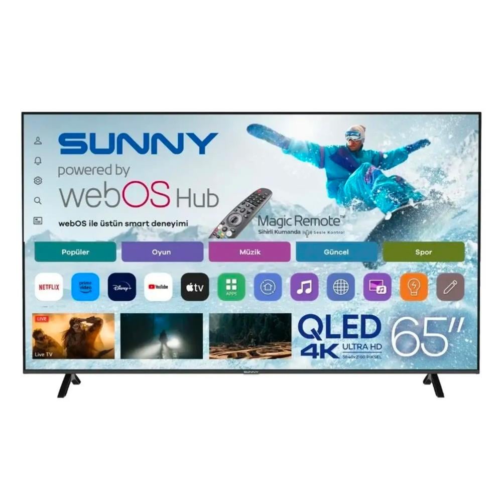 Sunny SN65QMN252C-S 65 165 Ekran Qled Uhd Webos Tv