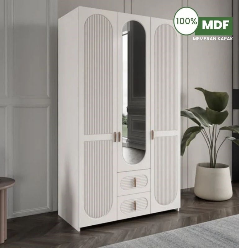 Marcastil Elvira 3 Kapılı Dolap MDF