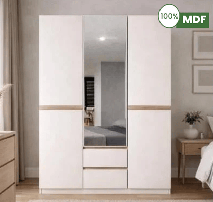 Marcastil Alya 3 Kapılı 2 Çekmeceli Dolap Vizon