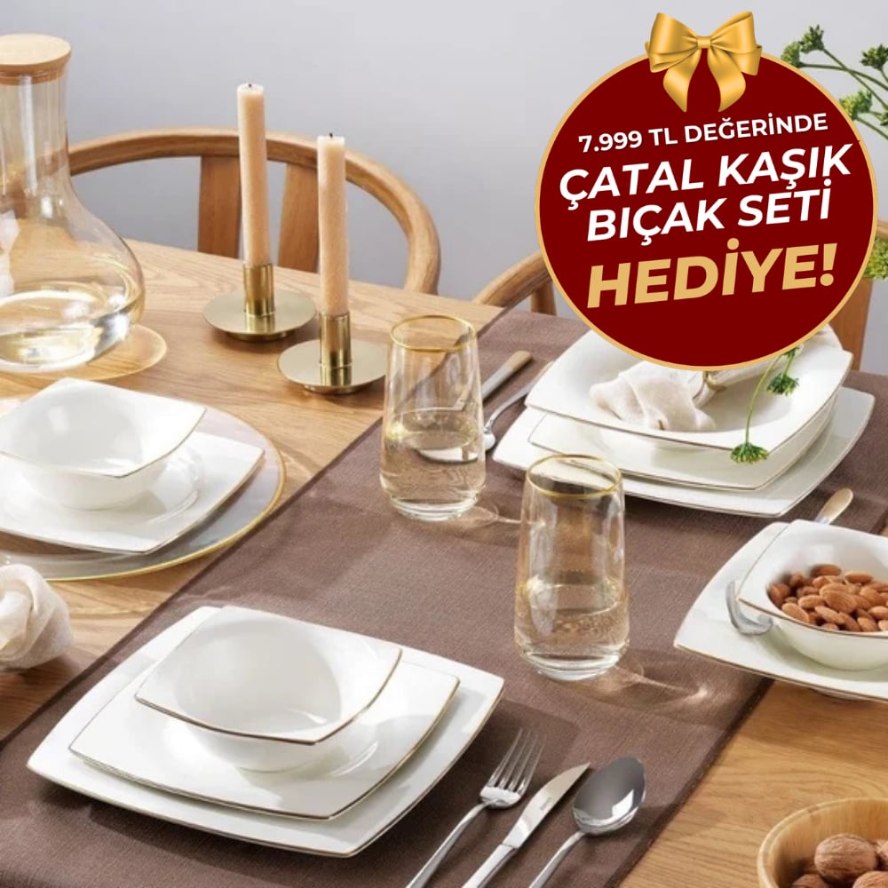 Schafer Elysium Yemek Takımı 48 Parça-Gold