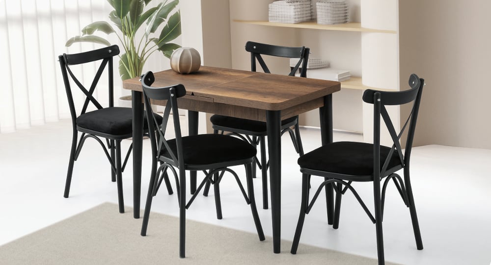Rubi Line Set 3578-1185 Milano Kelebek Masa/ 391 Çapraz Sandalye