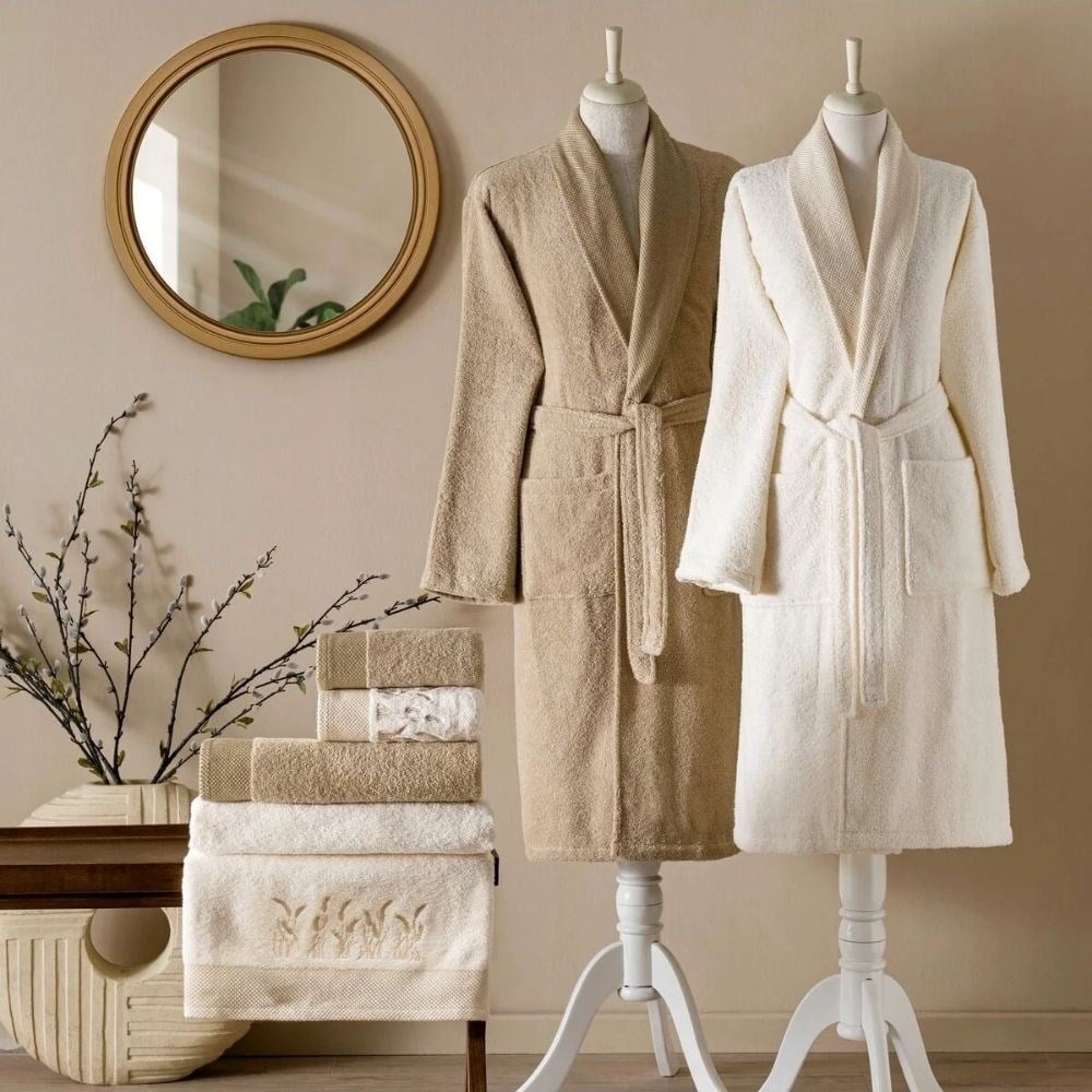 Taç Sway Pure Cotton Aile Seti Krem-kum