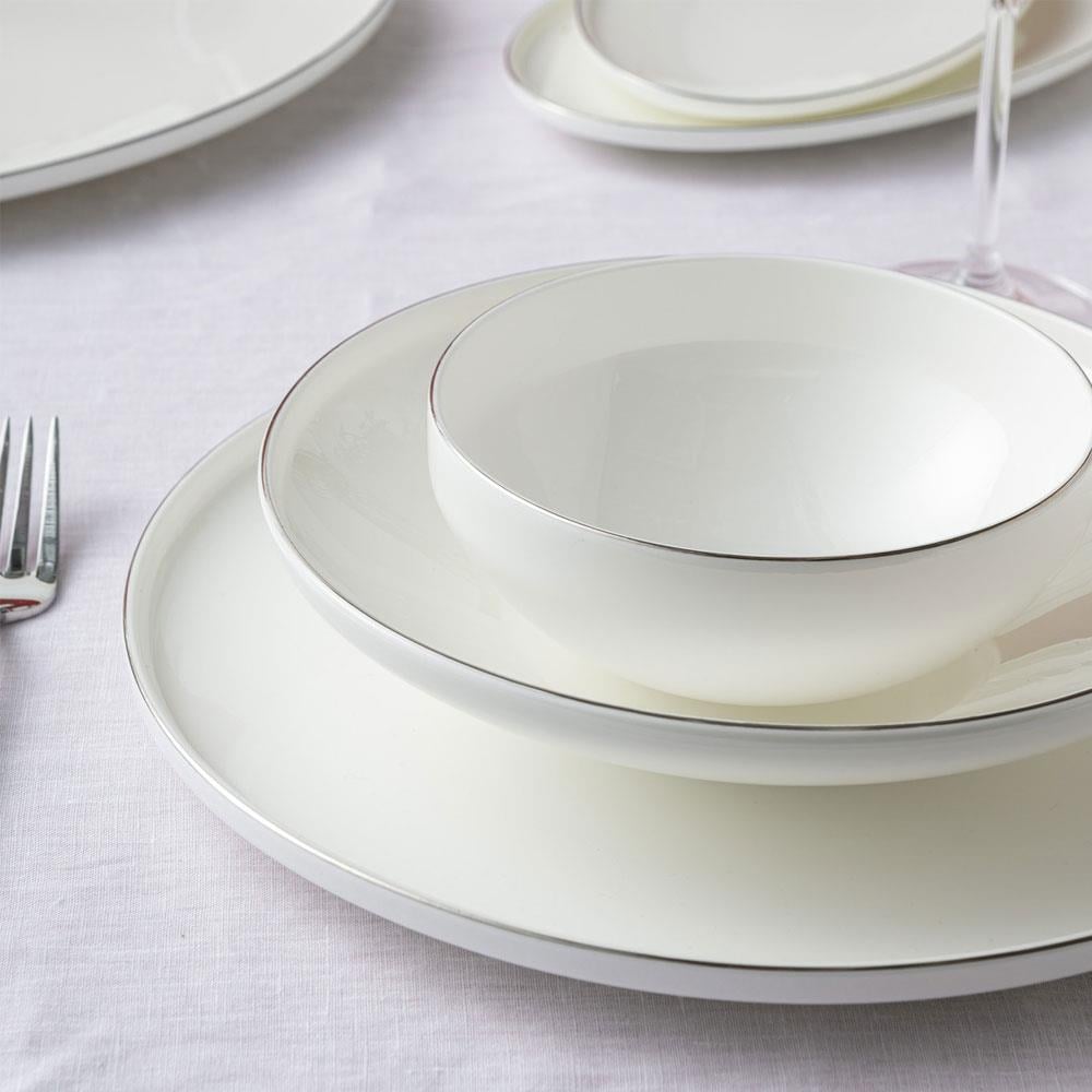 Emsan Fine Bone Freya Fd Platin Yuvarlak 60 Prç Yemek Takımı