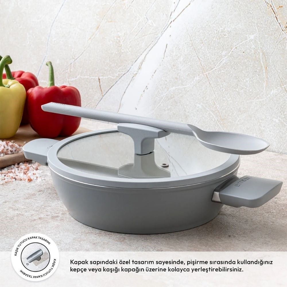 Emsan Swıss Rs 26 Cm Karnıyarık Tencere Gri