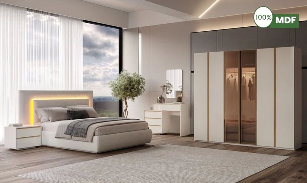Marcastil Nefes Yatak Odası Başlıklı MDF