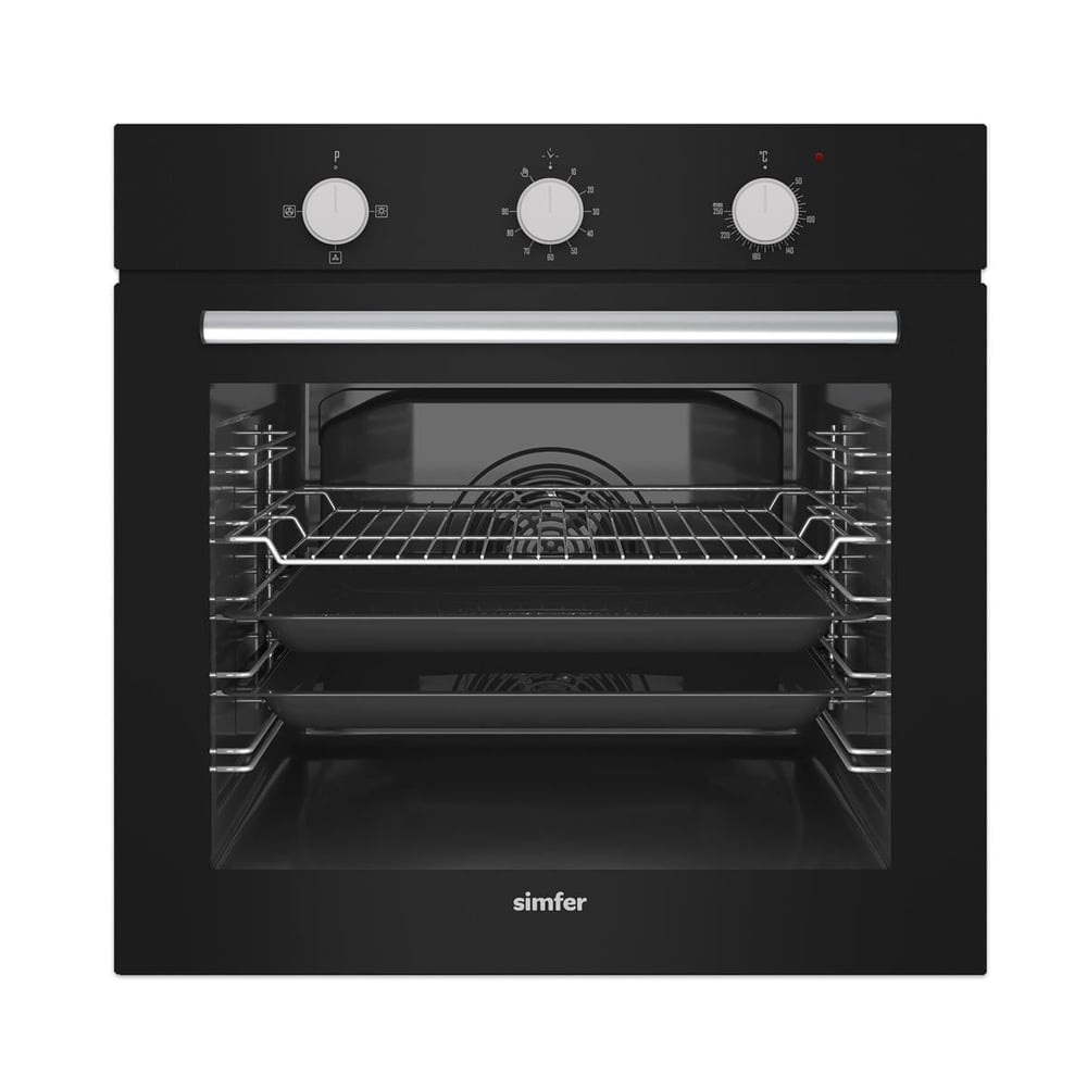 Simfer 8201 Siyah Mekanik 4 Fonksiyon Ankastre Fırın