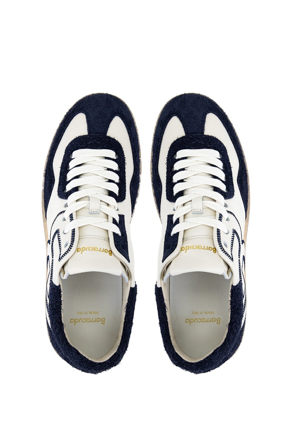 Barracuda Erkek Hakiki Deri Beyaz/Lacivert Sneakers & Spor Ayakkabı