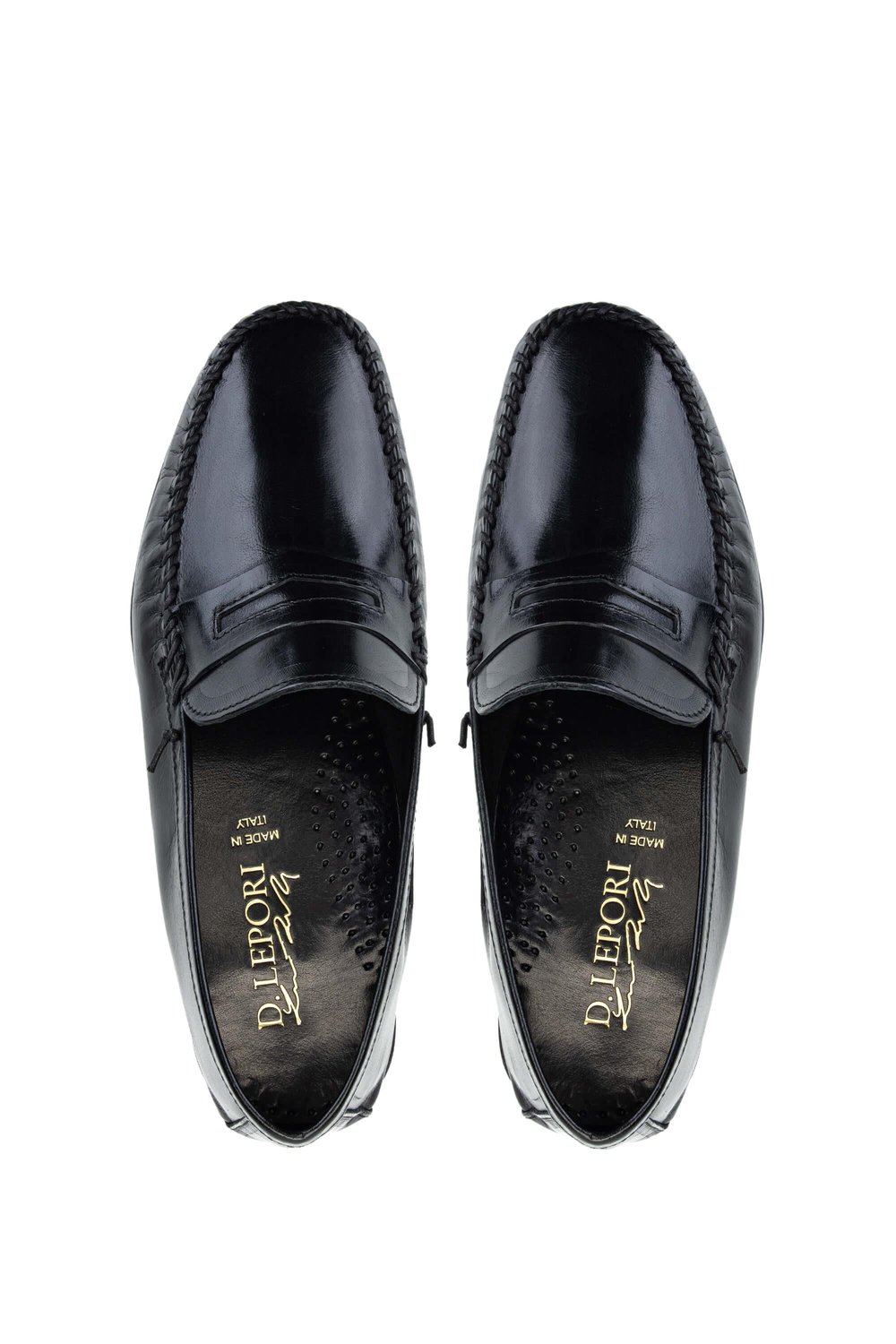 Daniele Lepori Erkek Hakiki Deri Siyah Loafer Ayakkabı