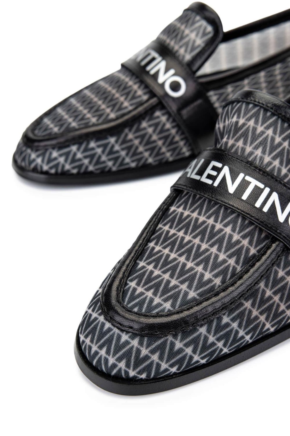 Mario Valentino Kadın Deri & Tekstil Siyah Loafer Ayakkabı