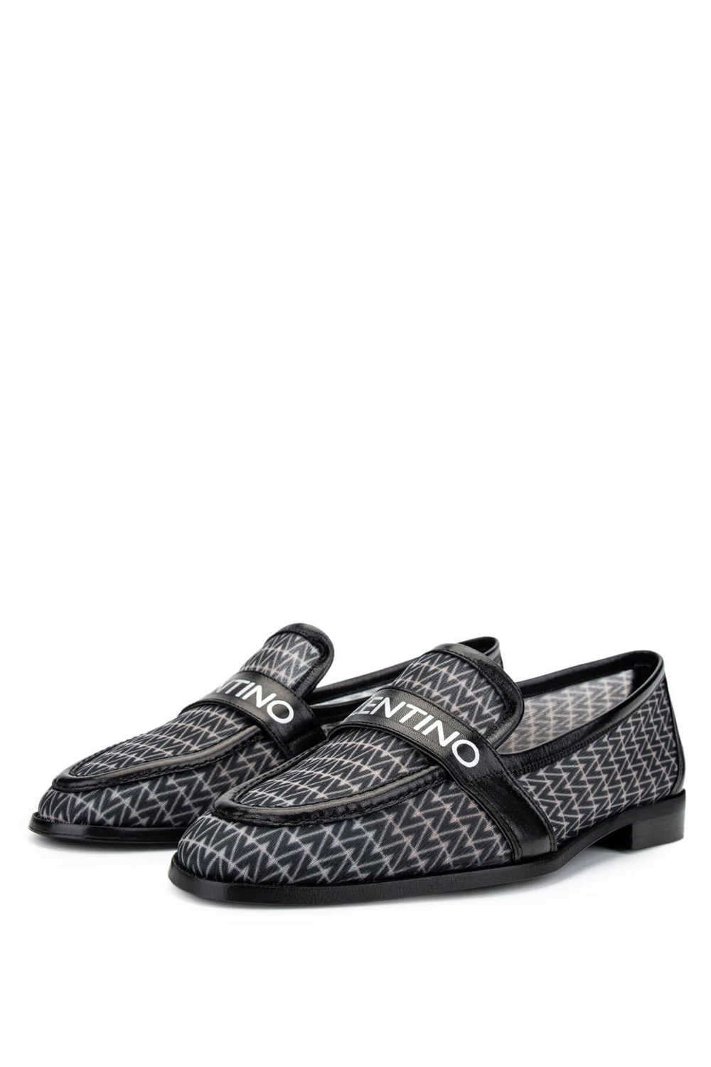 Mario Valentino Kadın Deri & Tekstil Siyah Loafer Ayakkabı