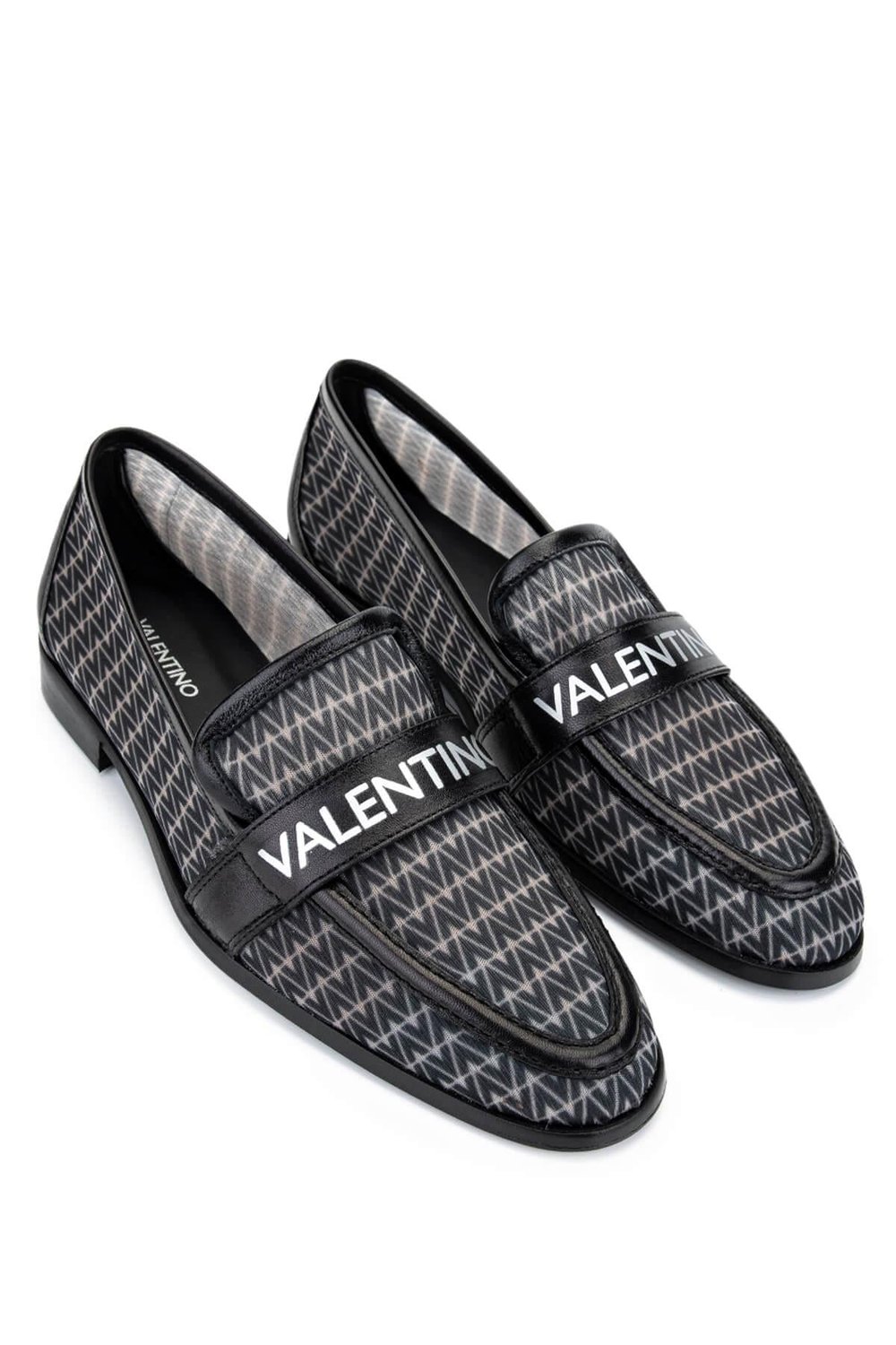 Mario Valentino Kadın Deri & Tekstil Siyah Loafer Ayakkabı