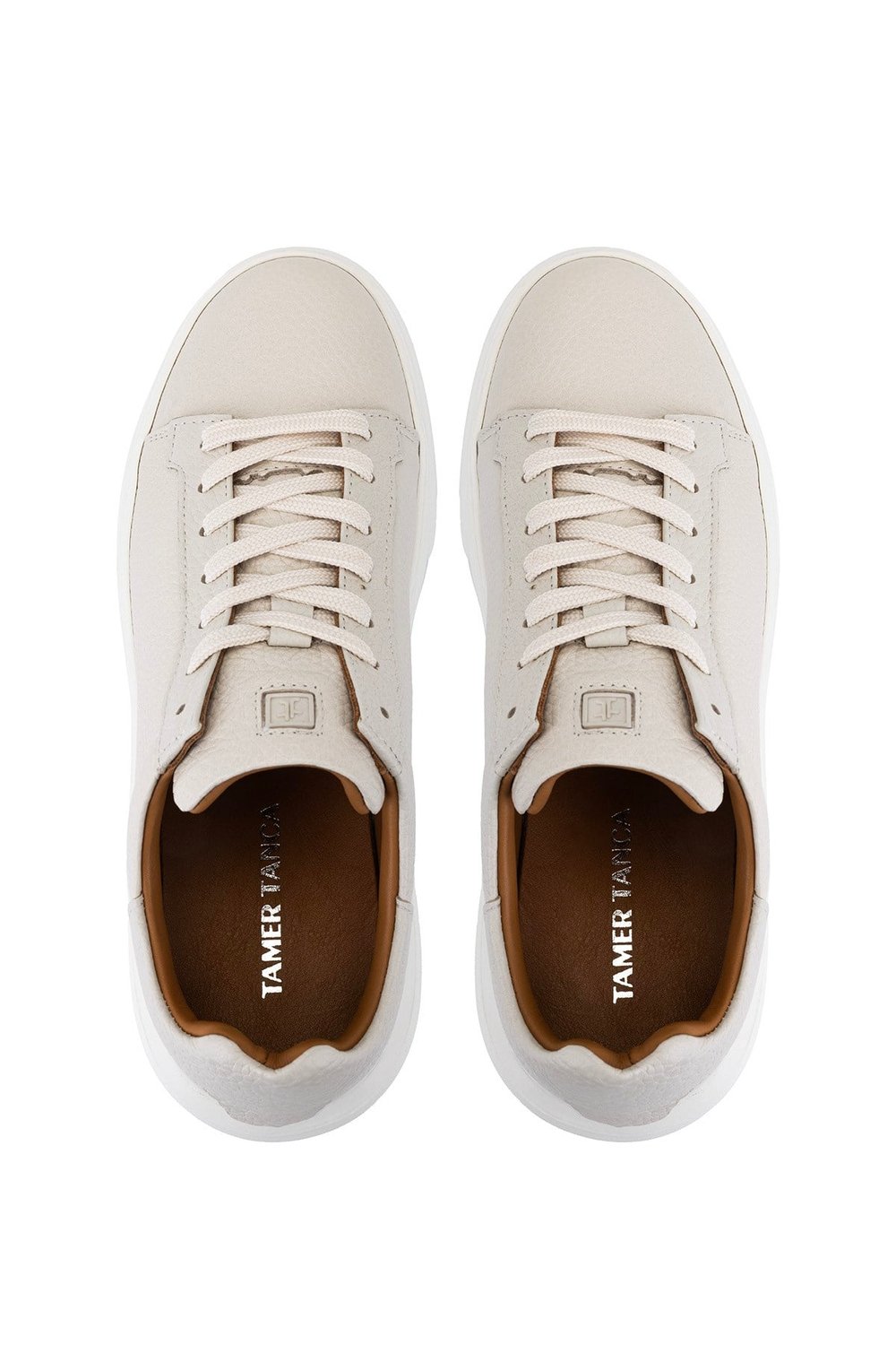 Tamer Tanca Erkek Hakiki Deri Bej Floter Sneakers & Spor Ayakkabı