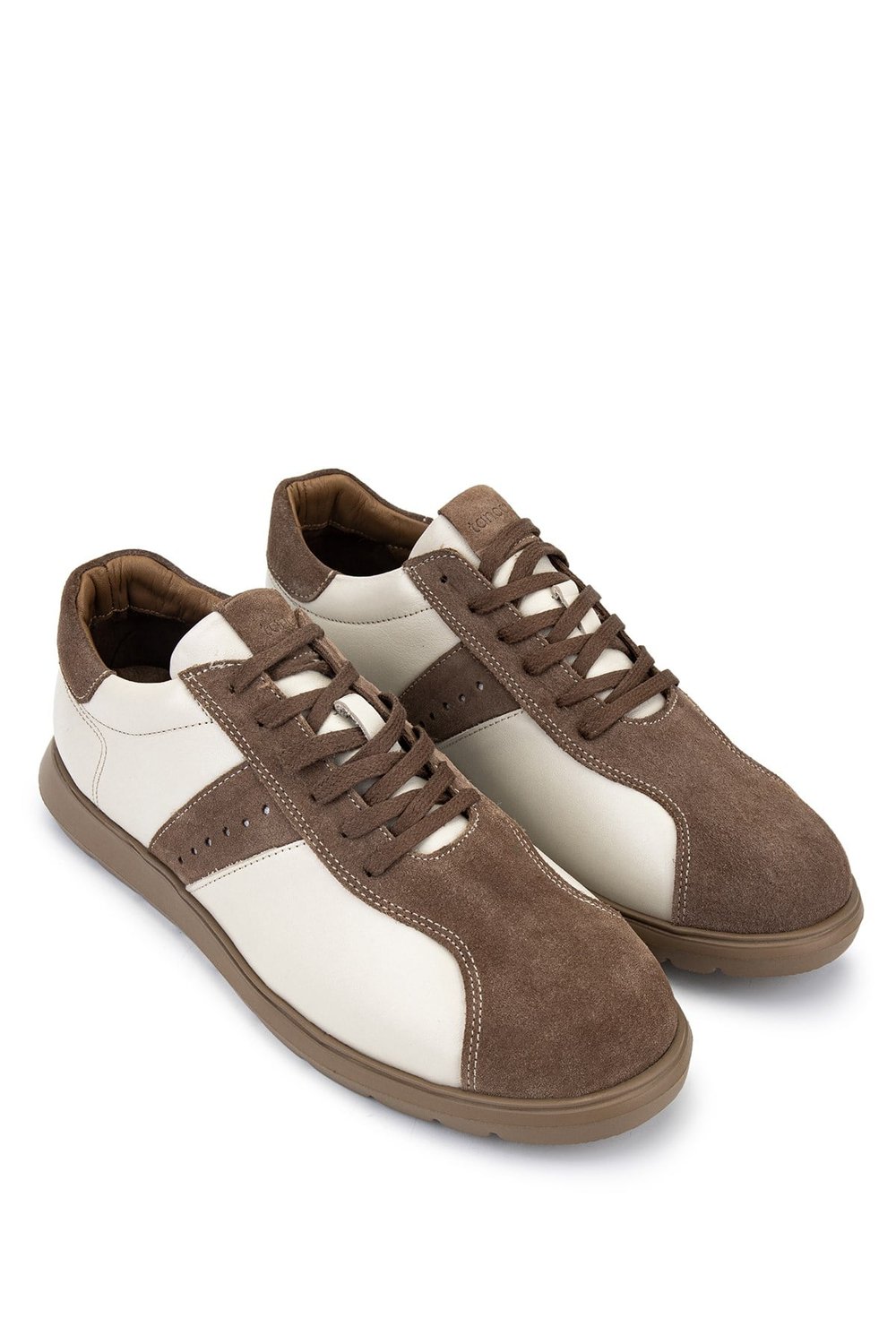 Tamer Tanca Erkek Hakiki Deri Bej Sneakers & Spor Ayakkabı