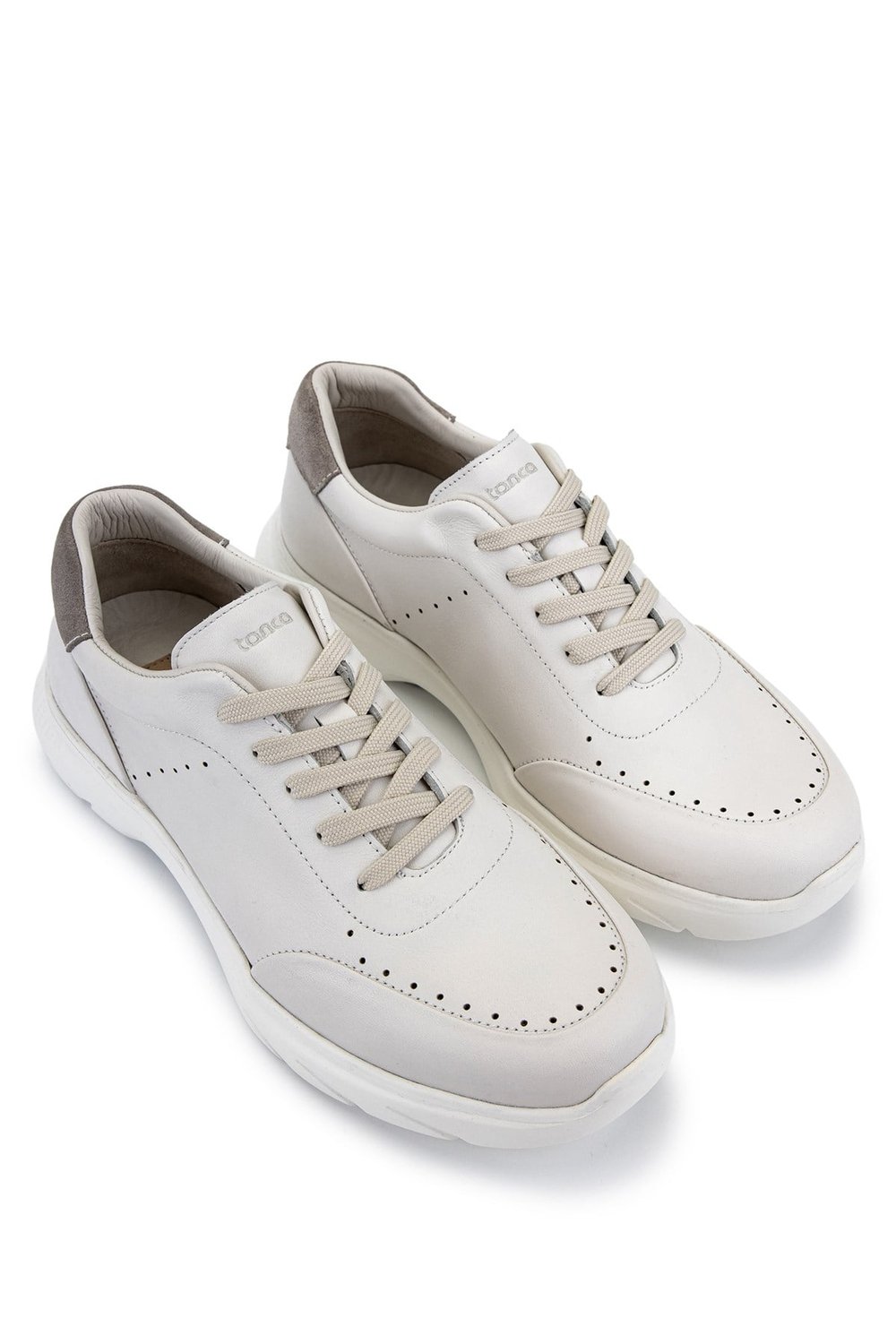 Tamer Tanca Erkek Hakiki Deri Beyaz Sneakers & Spor Ayakkabı