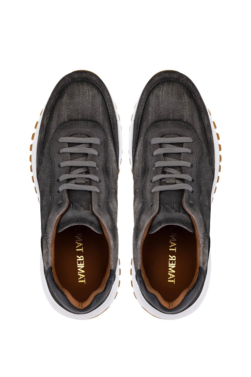 Tamer Tanca Erkek Hakiki Deri Gri Sneakers & Spor Ayakkabı