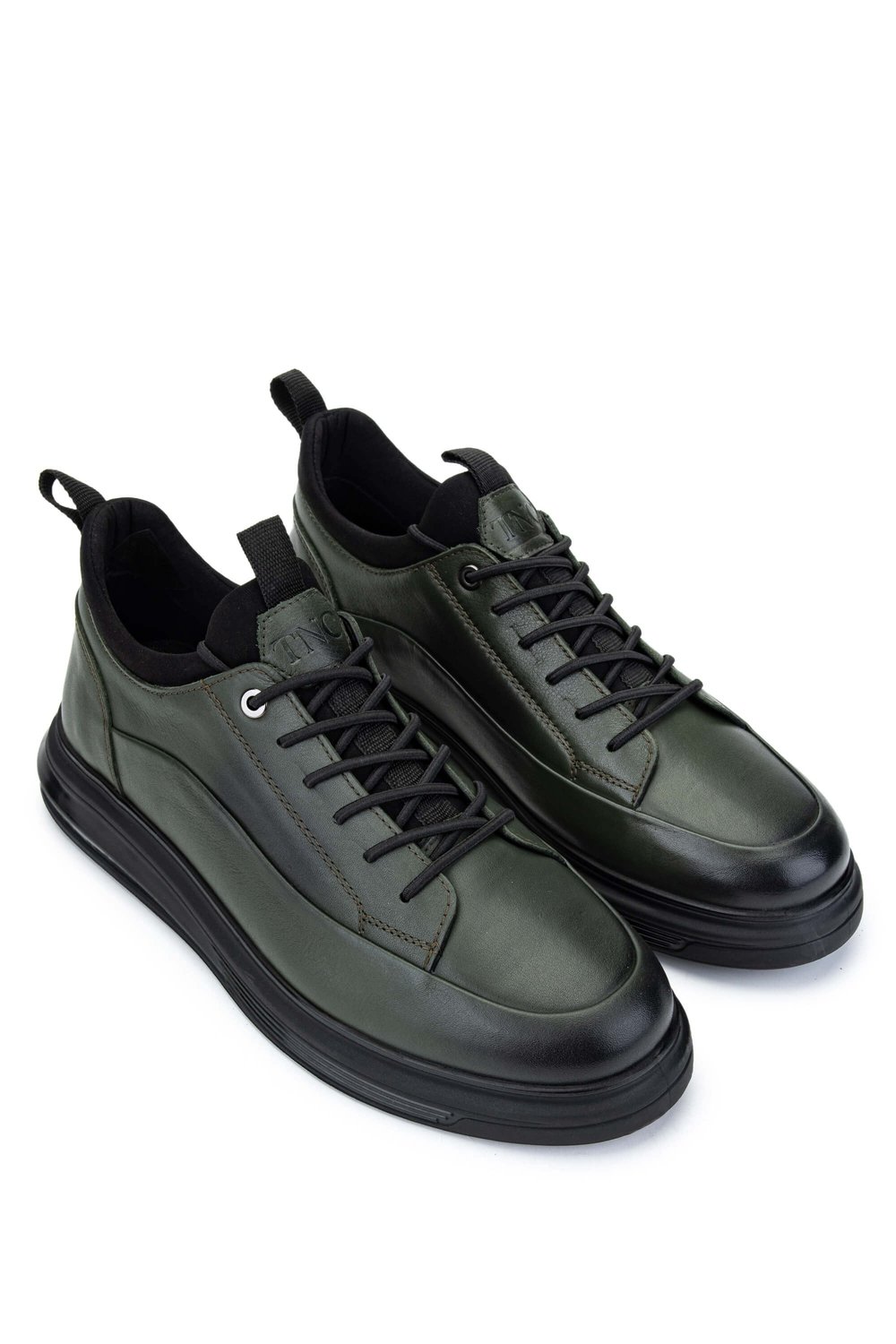 Tamer Tanca Erkek Hakiki Deri Haki Analin Sneakers & Spor Ayakkabı