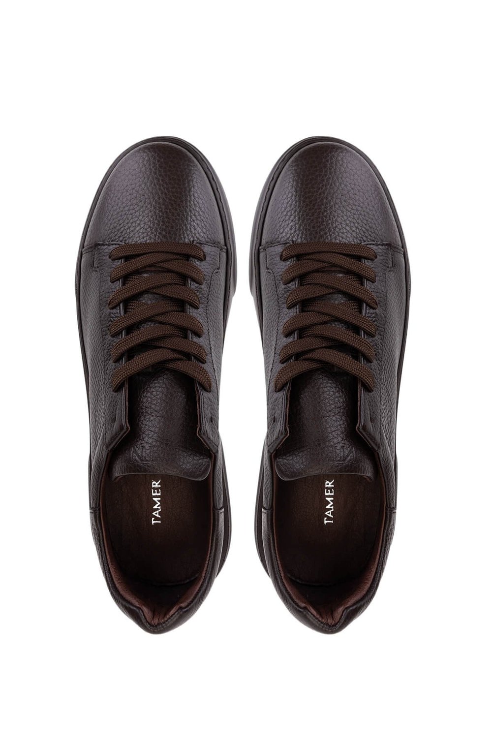 Tamer Tanca Erkek Hakiki Deri Kahverengi Taban Sneakers & Spor Ayakkabı
