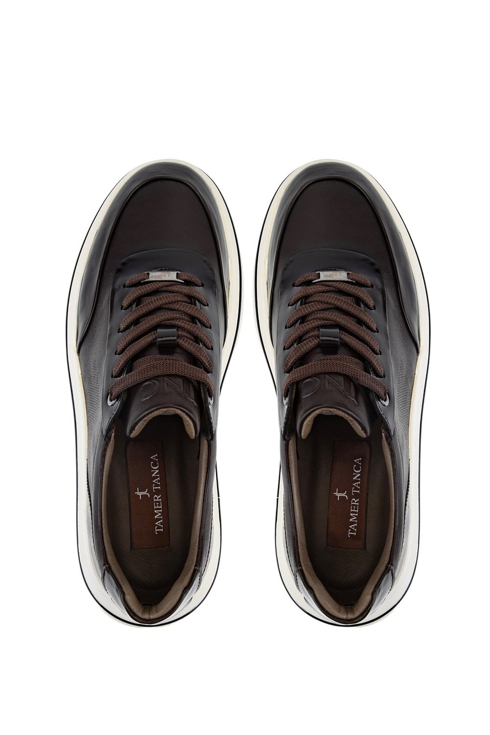 Tamer Tanca Erkek Hakiki Deri Kahverengi Sneakers & Spor Ayakkabı