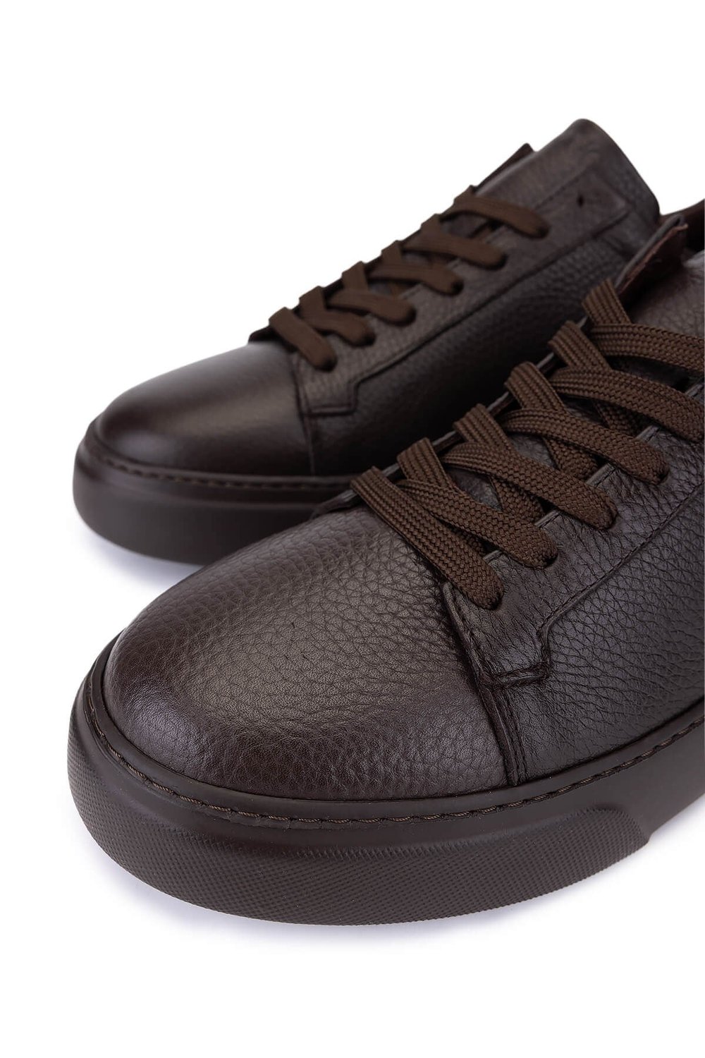 Tamer Tanca Erkek Hakiki Deri Kahverengi Taban Sneakers & Spor Ayakkabı