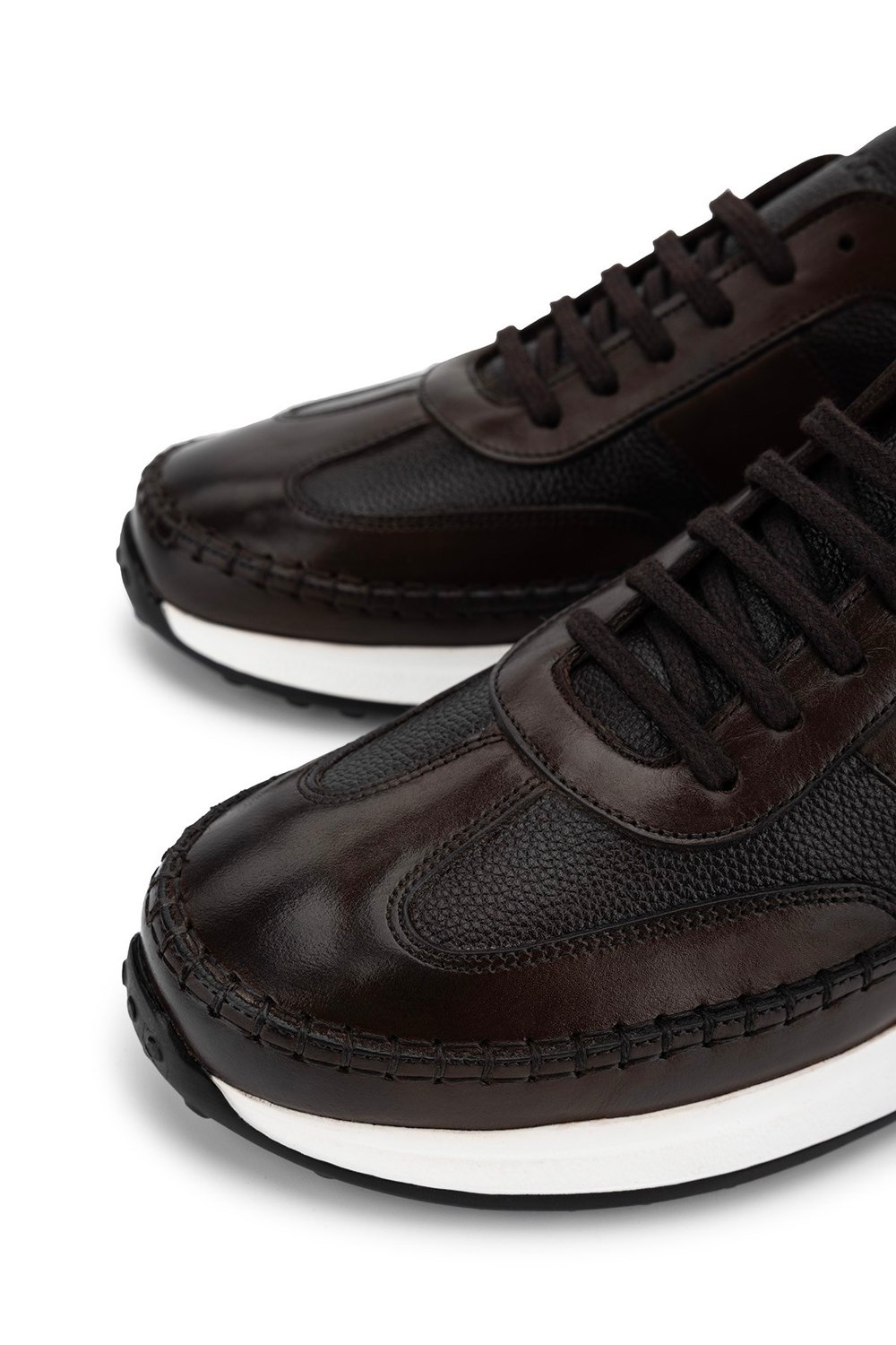 Tamer Tanca Erkek Hakiki Deri Kahverengi Sneakers & Spor Ayakkabı