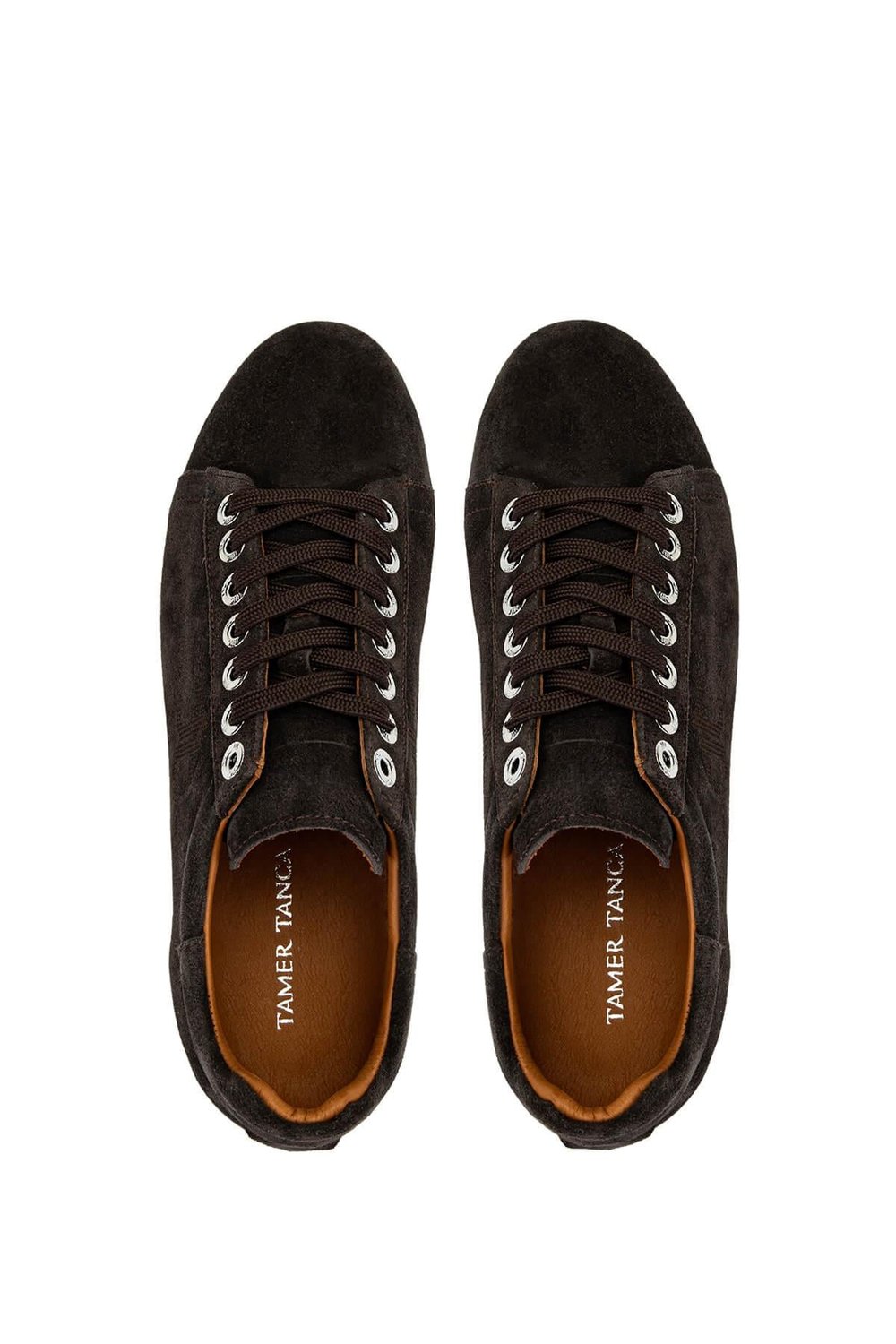 Tamer Tanca Erkek Hakiki Deri Kahverengi Süet Sneakers & Spor Ayakkabı