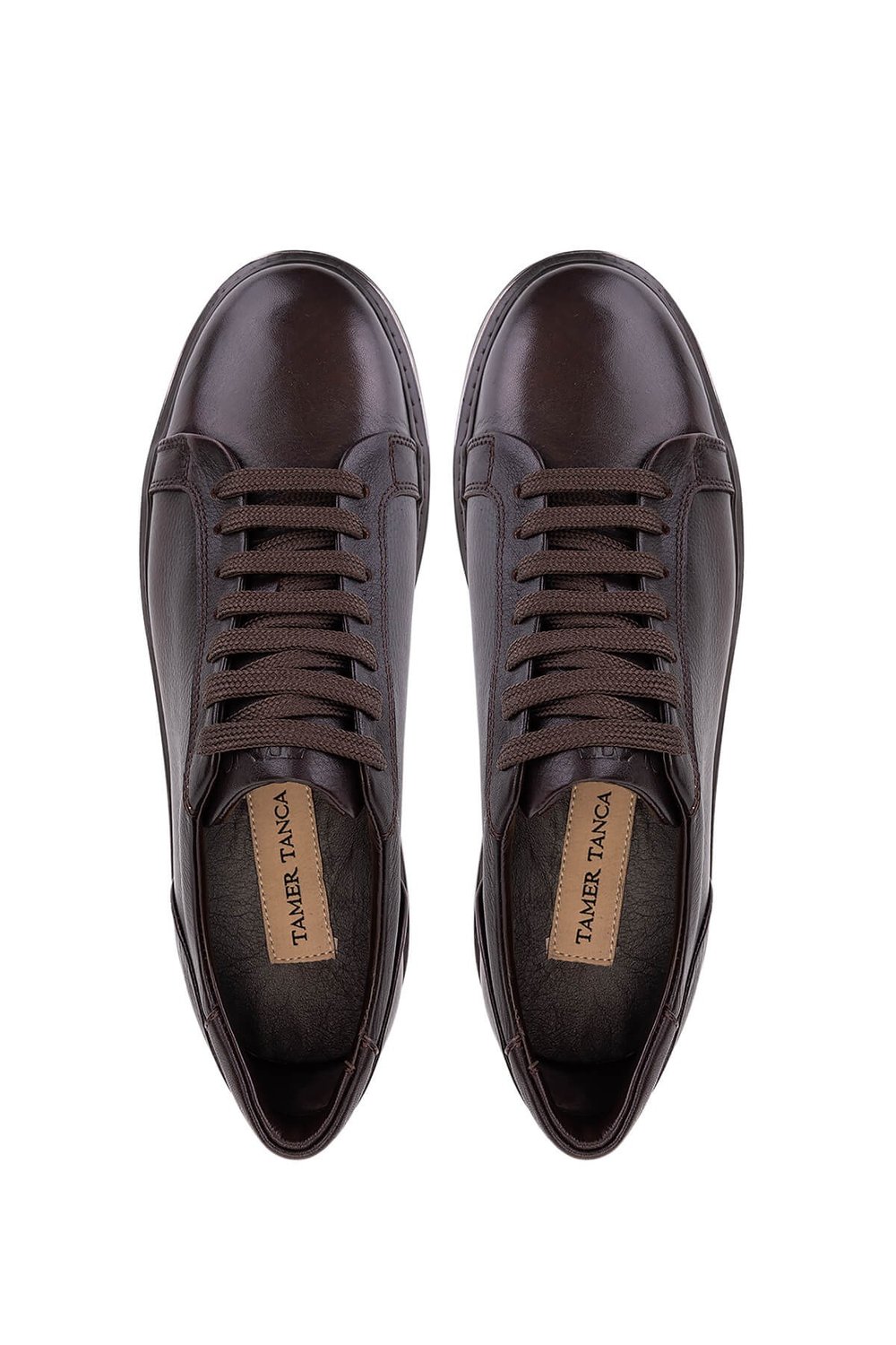 Tamer Tanca Erkek Hakiki Deri Kahverengi Sneakers & Spor Ayakkabı