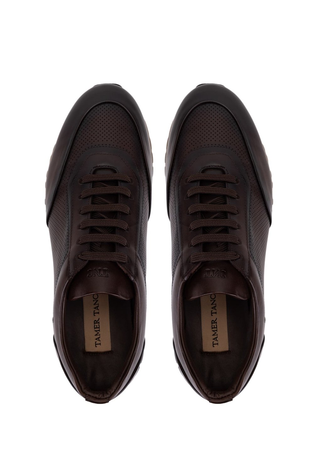 Tamer Tanca Erkek Hakiki Deri Kahverengi Sneakers & Spor Ayakkabı