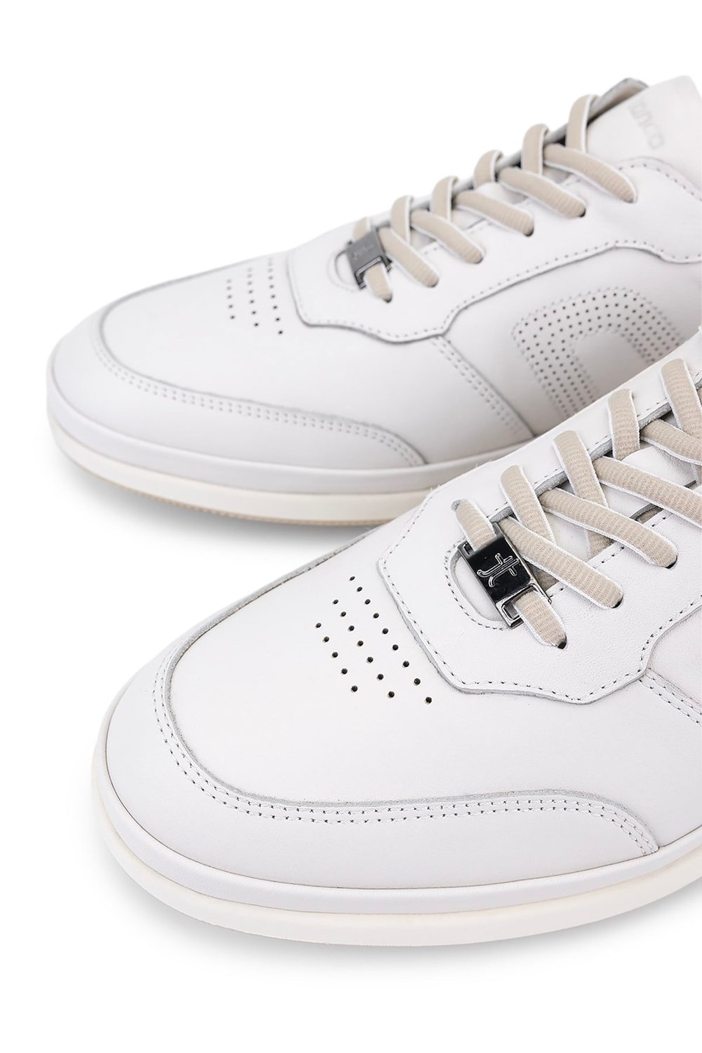 Tamer Tanca Erkek Hakiki Deri Kırık Beyaz Sneakers & Spor Ayakkabı