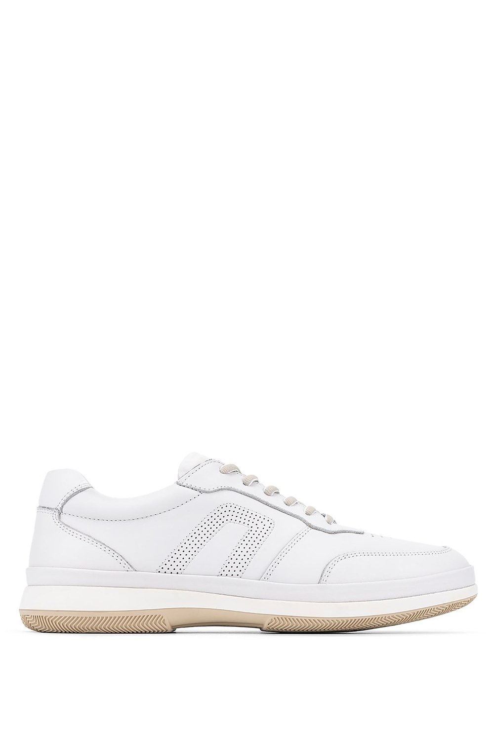 Tamer Tanca Erkek Hakiki Deri Kırık Beyaz Sneakers & Spor Ayakkabı