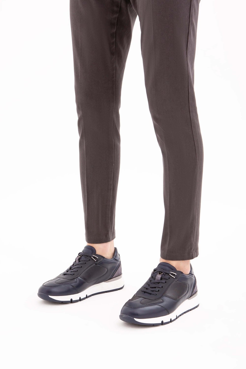 Tamer Tanca Erkek Hakiki Deri Lacivert Sneakers & Spor Ayakkabı