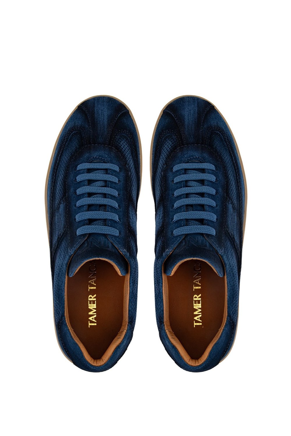 Tamer Tanca Erkek Hakiki Deri Lacivert Süet Sneakers & Spor Ayakkabı
