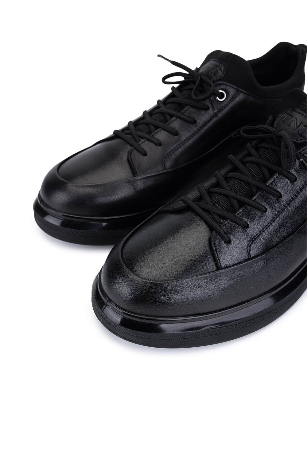 Tamer Tanca Erkek Hakiki Deri Siyah Analin Sneakers & Spor Ayakkabı