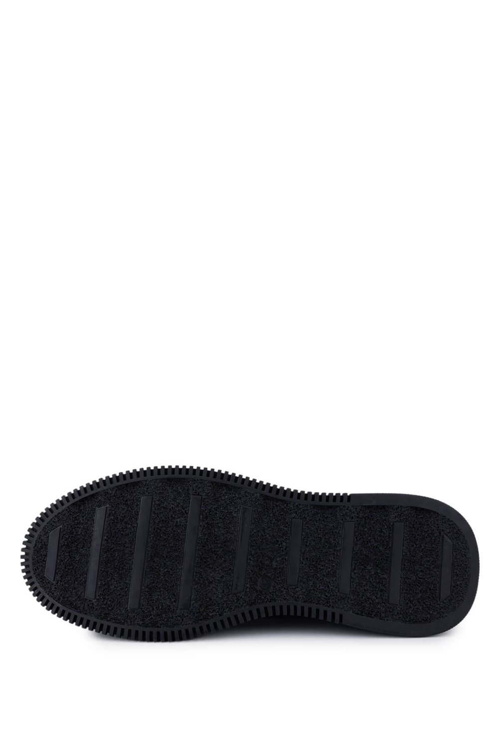Tamer Tanca Erkek Hakiki Deri Siyah Sneaker Ayakkabı