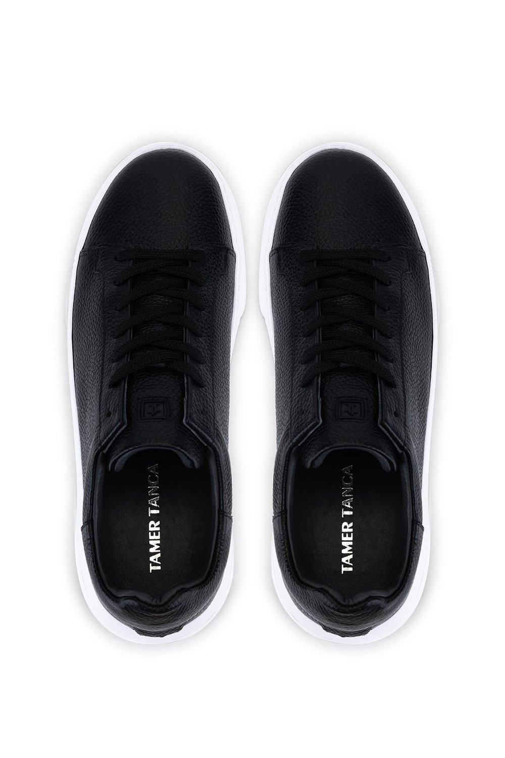 Tamer Tanca Erkek Hakiki Deri Siyah Floter Sneakers & Spor Ayakkabı