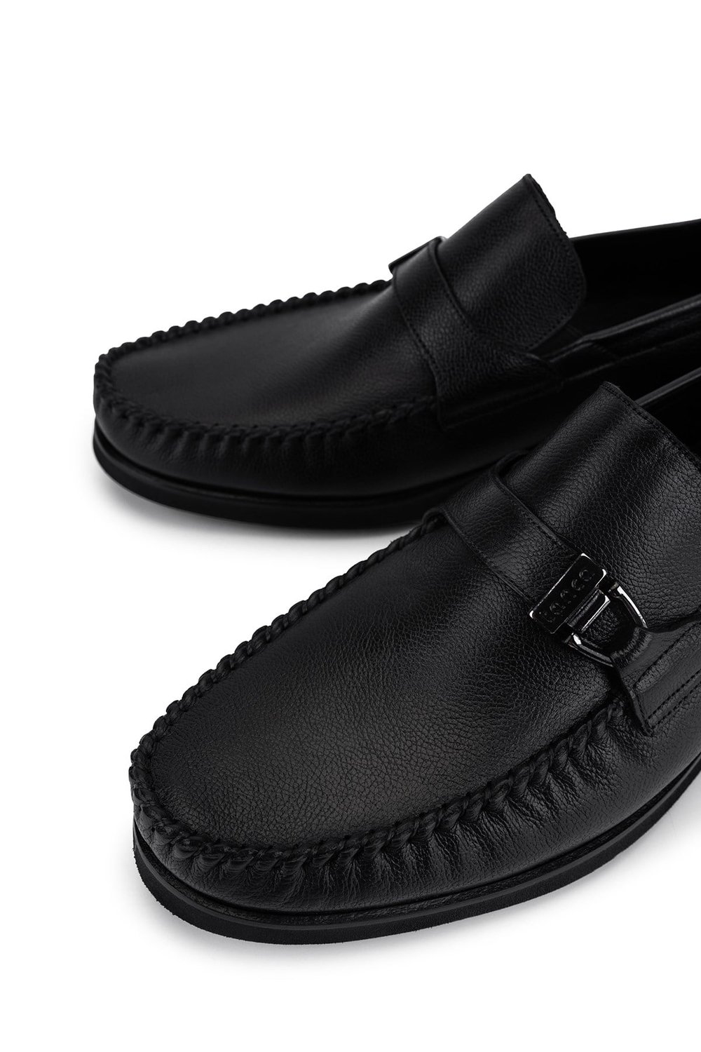 Tamer Tanca Erkek Hakiki Deri Siyah Loafer Ayakkabı