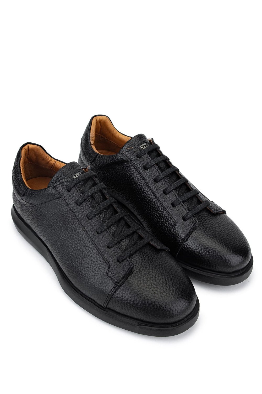 Tamer Tanca Erkek Hakiki Deri Siyah Sneakers & Spor Ayakkabı