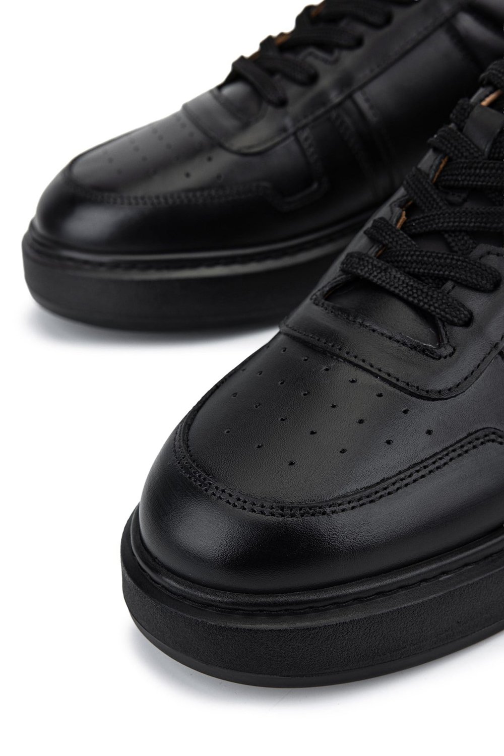 Tamer Tanca Erkek Hakiki Deri Siyah Sneakers & Spor Ayakkabı