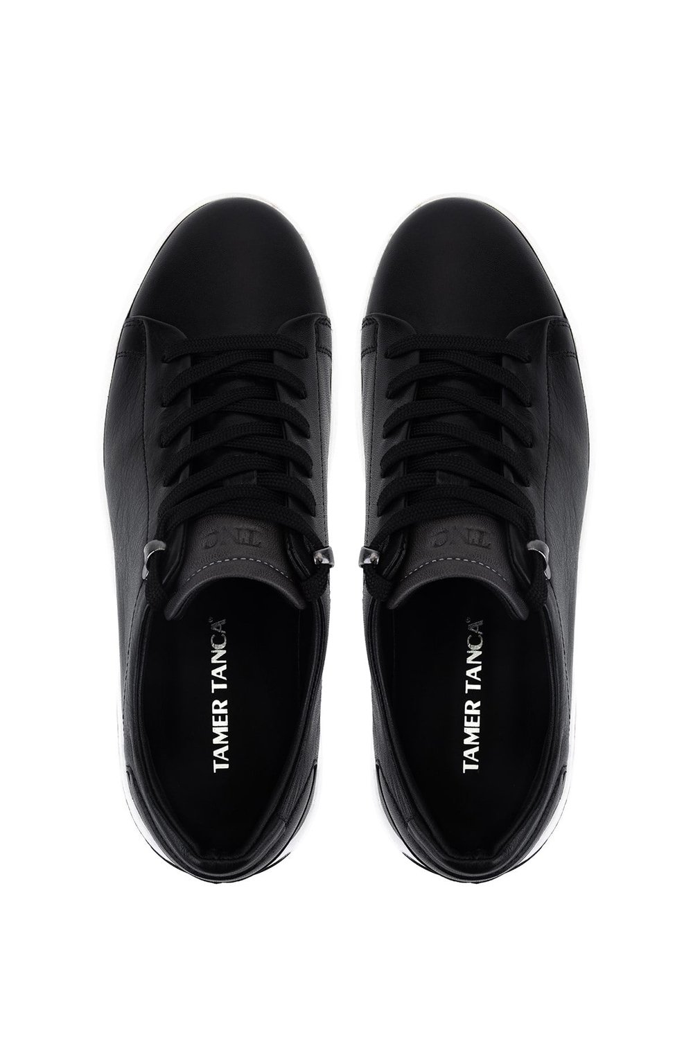 Tamer Tanca Erkek Hakiki Deri Siyah Sneakers & Spor Ayakkabı
