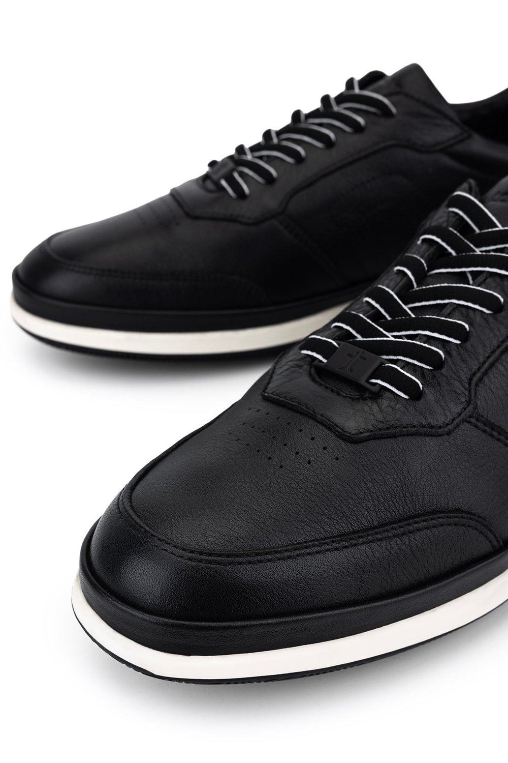 Tamer Tanca Erkek Hakiki Deri Siyah Sneakers & Spor Ayakkabı