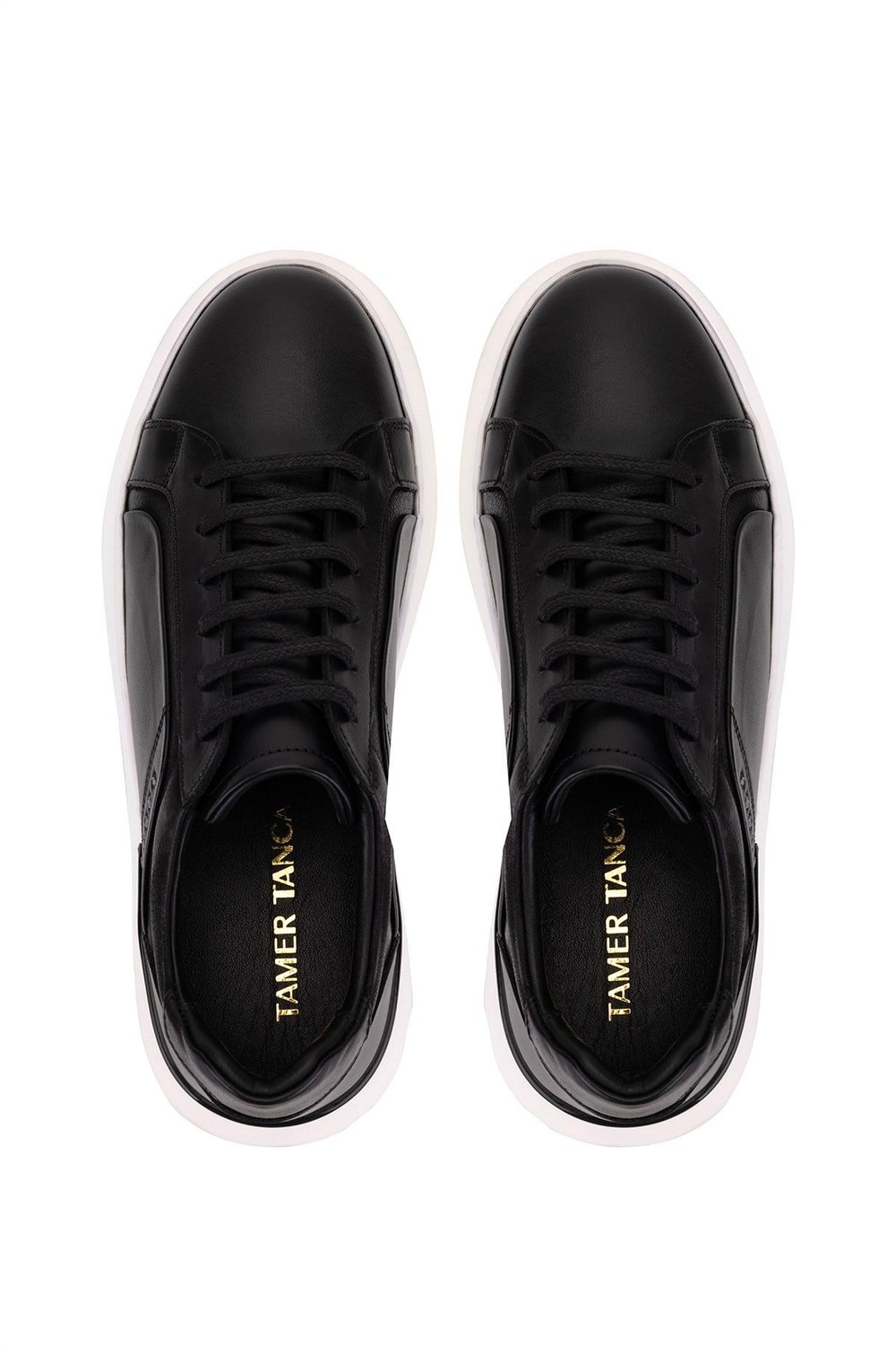 Tamer Tanca Erkek Hakiki Deri Siyah Sneakers & Spor Ayakkabı