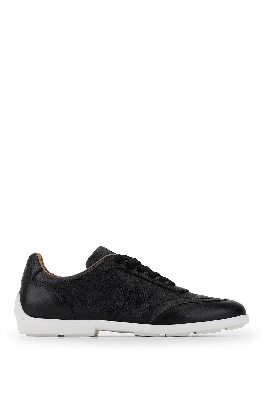 Tamer Tanca Erkek Hakiki Deri Siyah Sneakers & Spor Ayakkabı