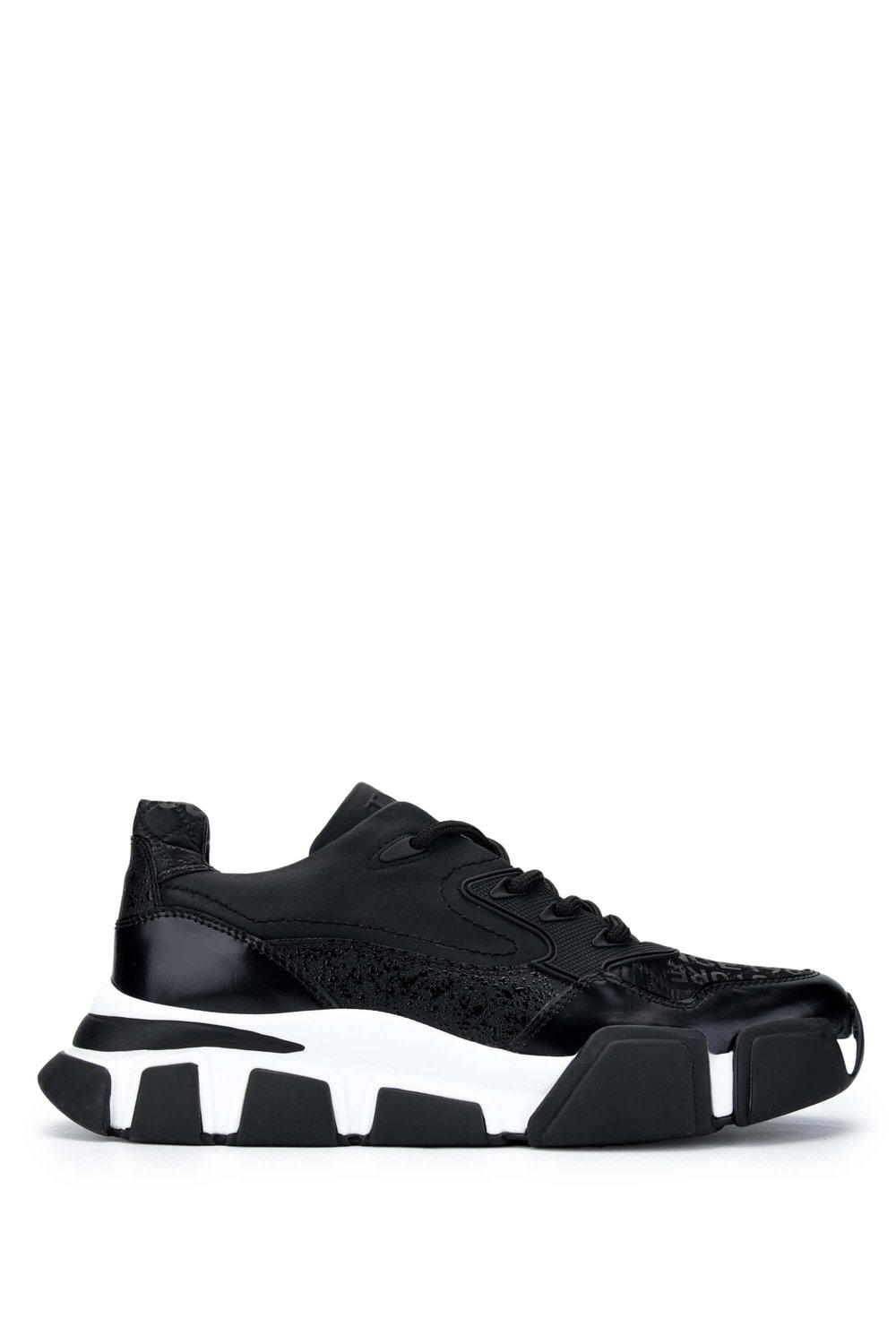 Tamer Tanca Erkek Hakiki Deri Siyah Sneakers & Spor Ayakkabı