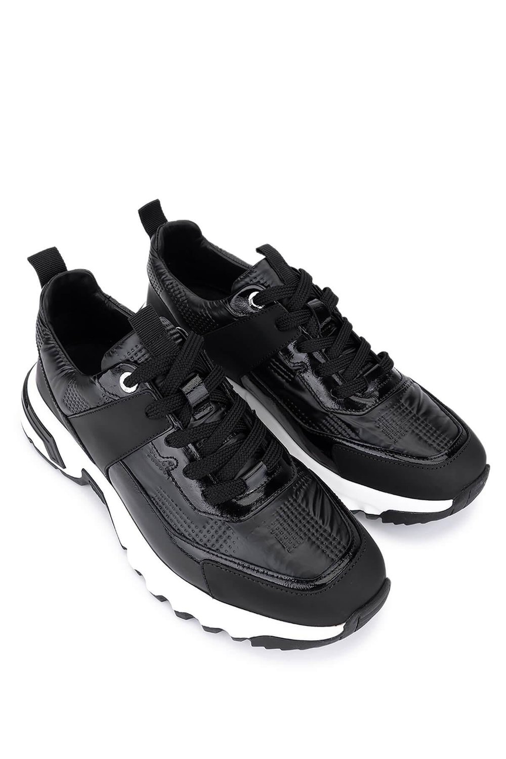 Tamer Tanca Erkek Hakiki Deri Siyah Sneakers & Spor Ayakkabı