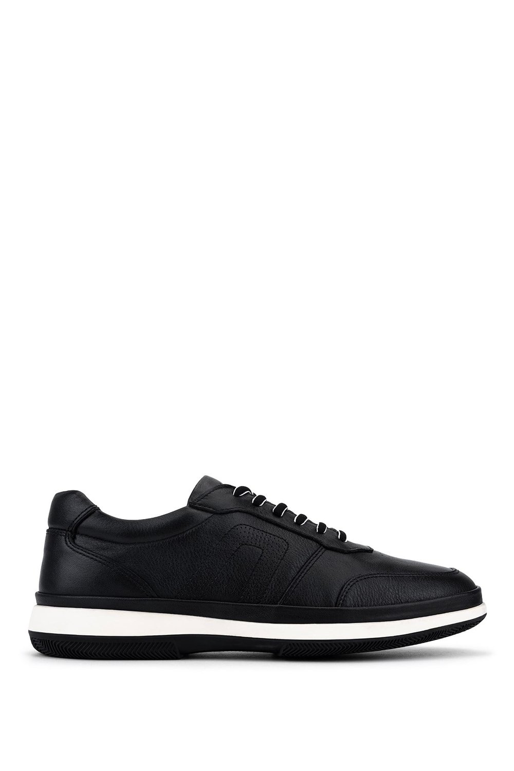 Tamer Tanca Erkek Hakiki Deri Siyah Sneakers & Spor Ayakkabı