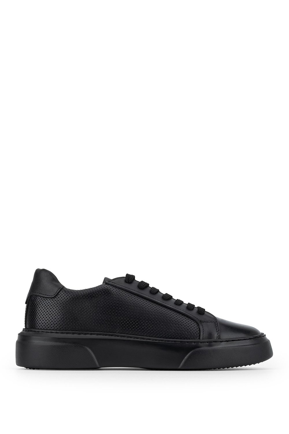 Tamer Tanca Erkek Hakiki Deri Siyah Sneakers & Spor Ayakkabı