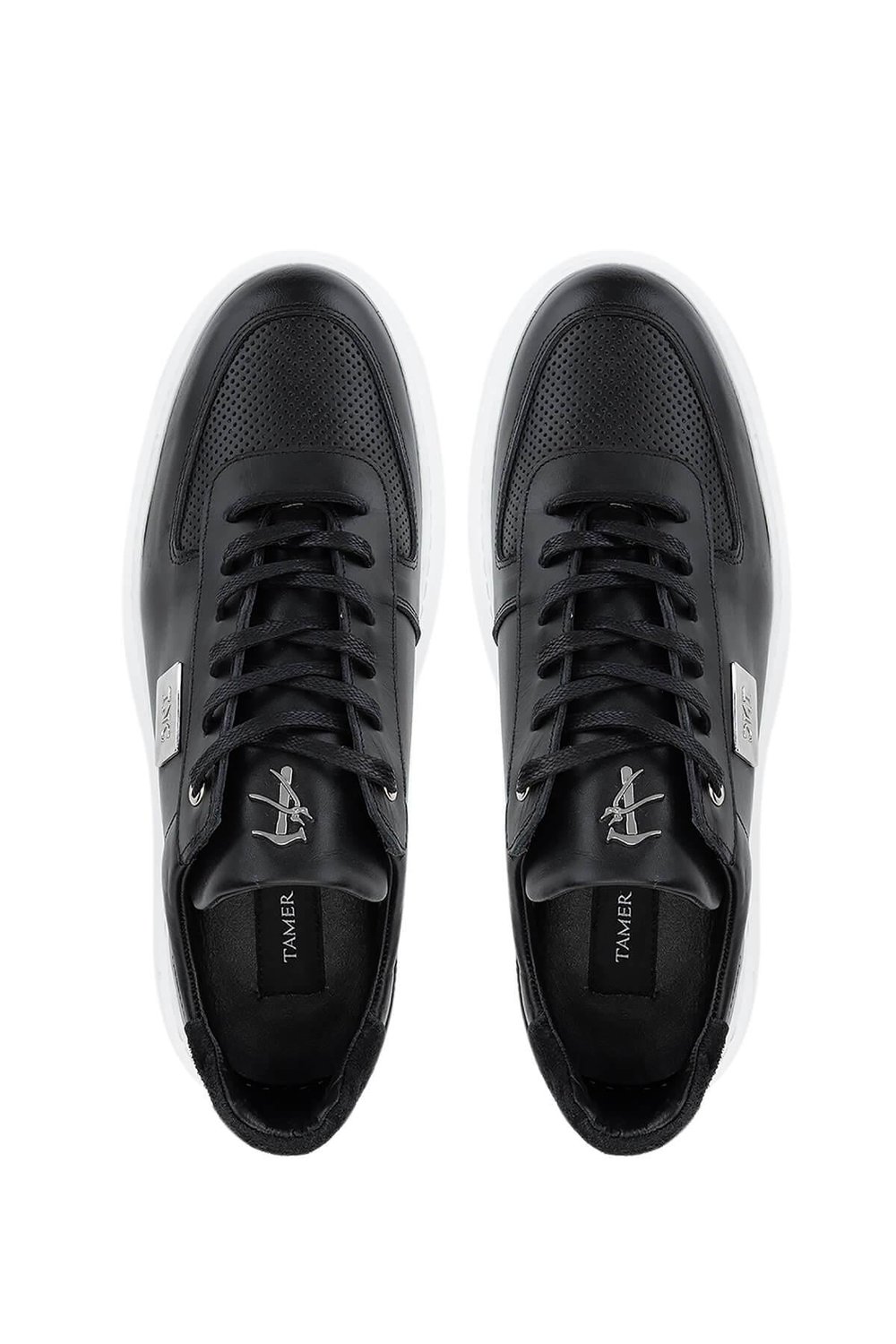 Tamer Tanca Erkek Hakiki Deri Siyah Sneakers & Spor Ayakkabı
