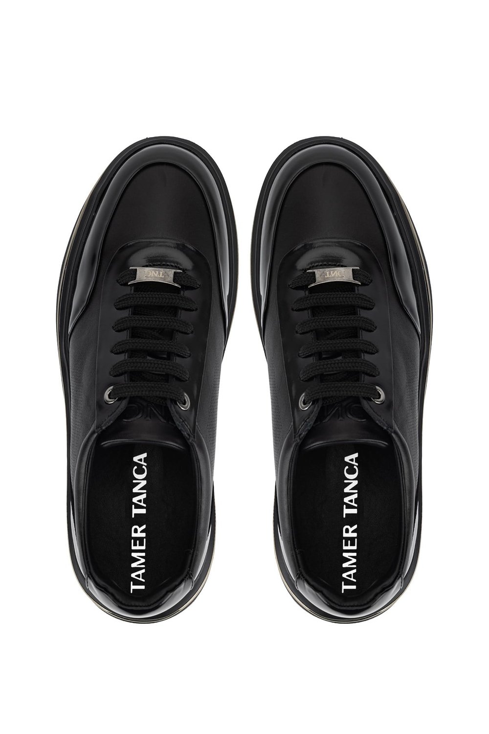 Tamer Tanca Erkek Hakiki Deri siyah Sneakers & Spor Ayakkabı